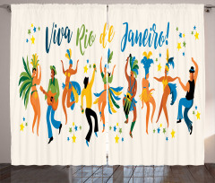 Viva Rio De Janeiro Words Curtain