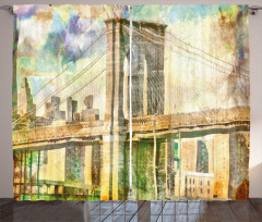 New York Brush Strokes Curtain