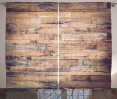 Earthy Toned Planks Curtain