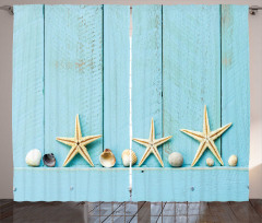 Nautical Stars Shell Curtain