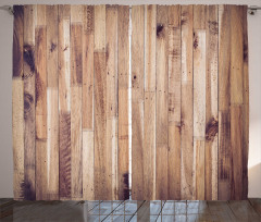 Aged Planks Pattern Curtain