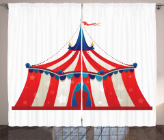 Stars Striped Circus Curtain