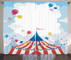 Circus Day Canvas Tent Curtain