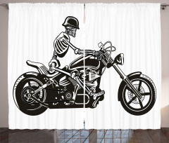 Crazy Halloween Motorbike Curtain