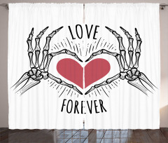 Scary Hands Love Forever Curtain