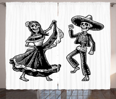 Day of the Dead Dancing Curtain