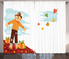 Scarecrow and Fruits Curtain