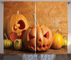 Jack O Lantern Carve Curtain