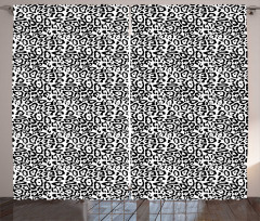 Monochrome Tiger Skin Curtain