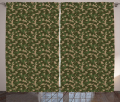 Jungle Marsh Camo Art Curtain