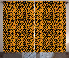 Cheetah Skin Look Motif Curtain