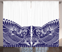 Polish Flourish Bird Print Curtain