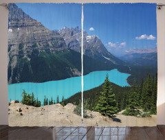 Aerial Vista Peyto Lake Curtain