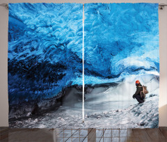 Traveler Man in Ice Cave Curtain