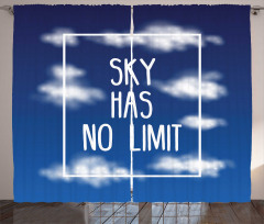 Sky Has No Limit Square Frame Curtain