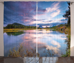 Sunset on Oxbow Bend Curtain