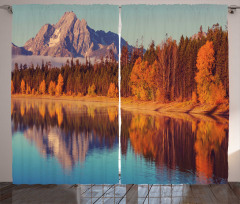 Grand Teton Fall Landscape Curtain