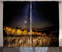 Milky Way Aspens and Tetons Curtain