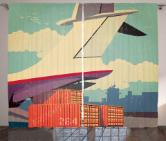 Vintage Air Cargo Plane Curtain