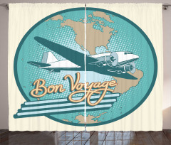 Bon Voyage and Retro Plane Curtain