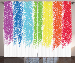 Cheerful Pastel Painting Curtain
