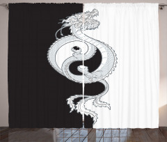 Dragon with Yin Yang Curtain