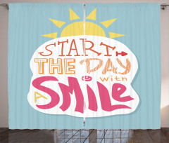 Start with a Smile Curtain