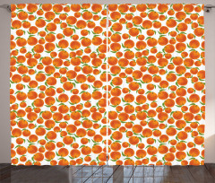 Organic Juicy Oranges Curtain