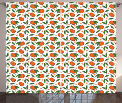 Mandarin and Polka Dots Curtain