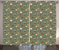 Leaves and Animals Curtain