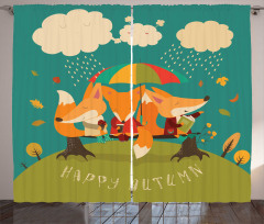 Foxes Umbrella Curtain