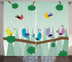 Birds on Branch Curtain