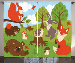 Woodland Fauna Curtain