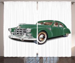 Nostalgic Vintage Car Curtain