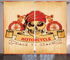 Spooky Racer Motorcycle Curtain