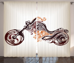 Curvy Floral Bike Curtain