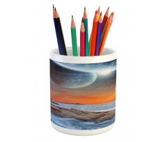 Planet Landscape View Pencil Pen Holder