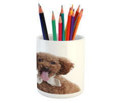 Puppy with Bow Tie Pencil Pen Holder