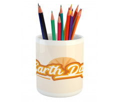 Retro Tangerine Tones Pencil Pen Holder