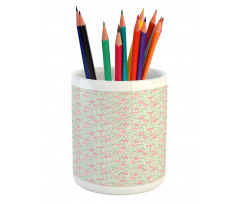 Roses Leaves Pencil Pen Holder