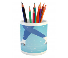 Legs on the Ice Rink Pencil Pen Holder