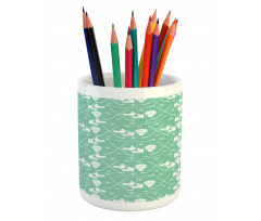 Sports Equipment Pattern Pencil Pen Holder