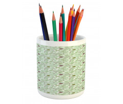 Twigs Seeds Acorns Pine Cone Pencil Pen Holder