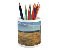 Field with Mountains Pencil Pen Holder