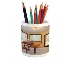 Round Room with Piano Pencil Pen Holder