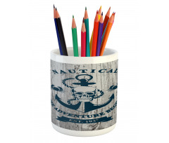 Anchor Skull Rope Sea Pencil Pen Holder