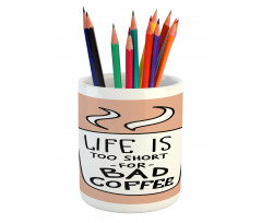 Coffee Lover Mug Concept Pencil Pen Holder