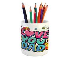 Emoji Smileys Love Dad Pencil Pen Holder