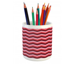 Modern Feminine Zigzag Pencil Pen Holder