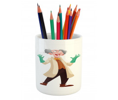 Cartoon Style Professor Pencil Pen Holder